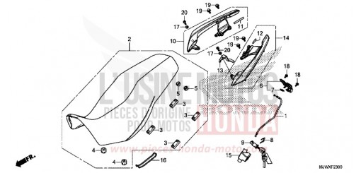 SIEGE/POIGNEE ARRIERE CB500XAJ de 2018
